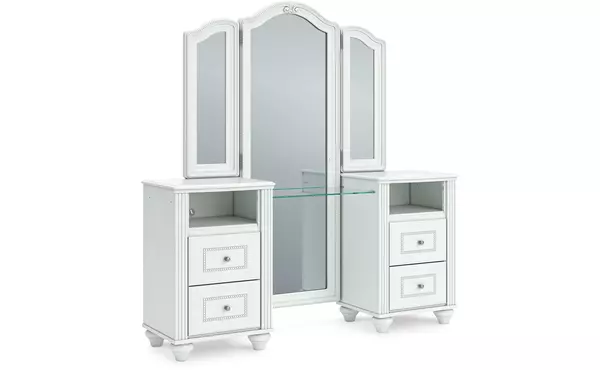 kozlani white vanity cabinet by ashley