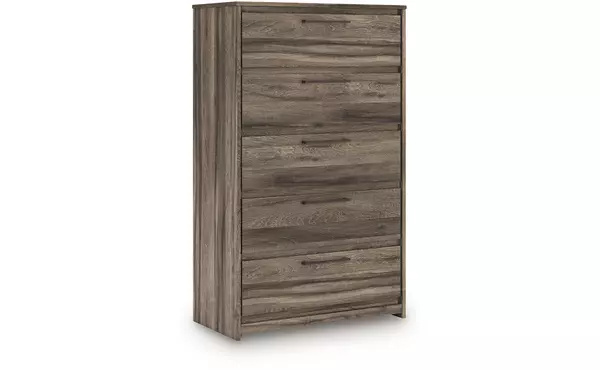 elbrim brown five drawer chest by ashley