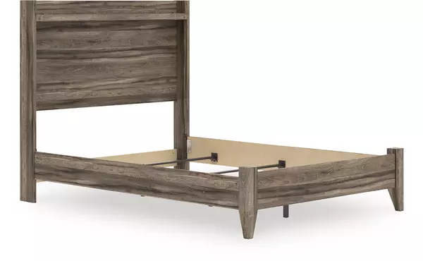 elbrim brown full panel footboard w/rails by ashley
