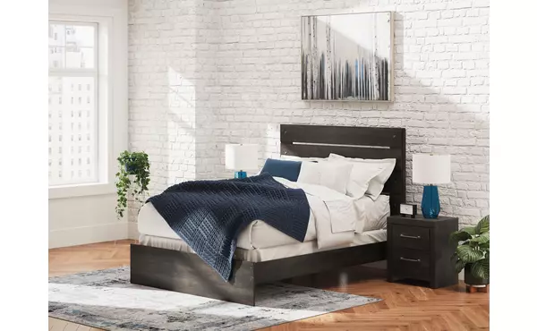 hollivern dark gray queen panel hdbd/ftbd by ashley