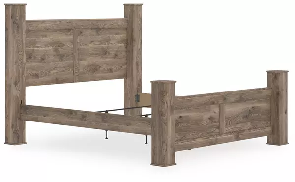 rusticott brown king poster footboard by ashley