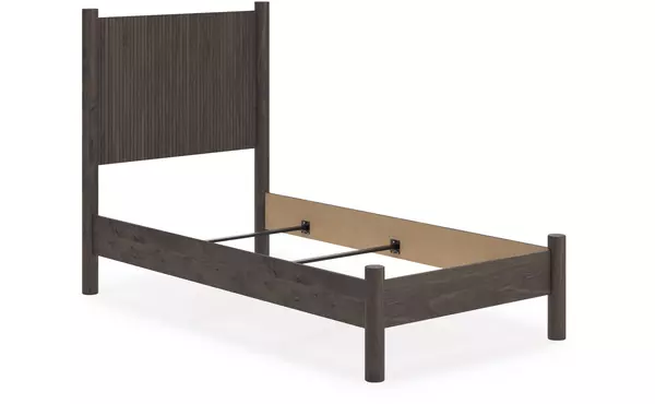 pamytta brown twin panel footboard w/rails by ashley