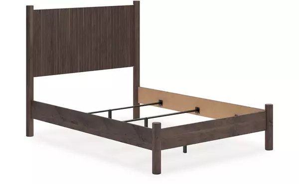 pamytta brown full panel footboard w/rails by ashley