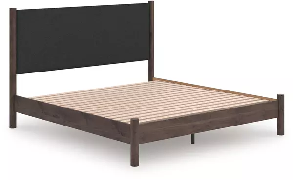 pamytta brown king uph panel headboard by ashley