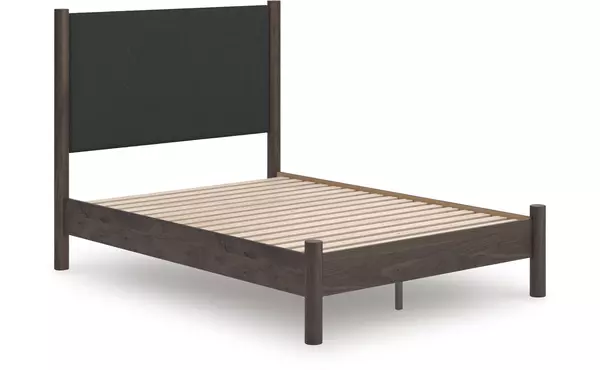 pamytta brown full uph panel headboard by ashley