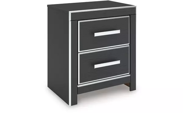 zuraleus black two drawer night stand by ashley