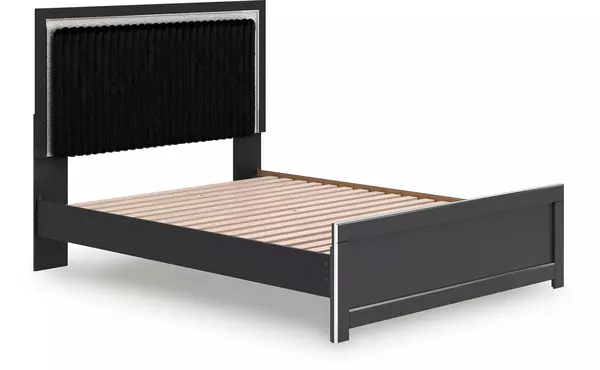 zuraleus black queen/king platform rails by ashley