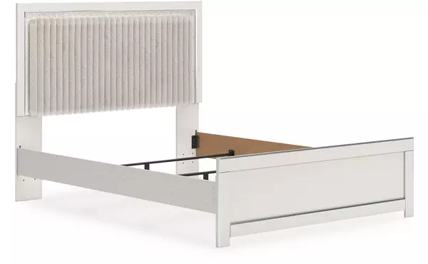 zuraleus white queen uph panel headboard by ashley
