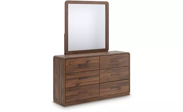 fortlorn walnut brown bedroom mirror by ashley