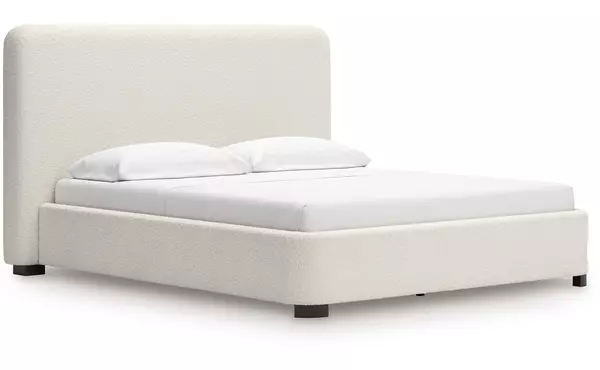 brintstreet beige cal king upholstered bed by ashley