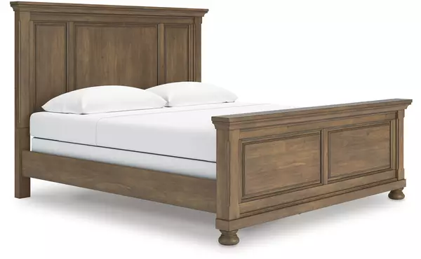 feddinger medium brown king/cal king panel headboard by ashley