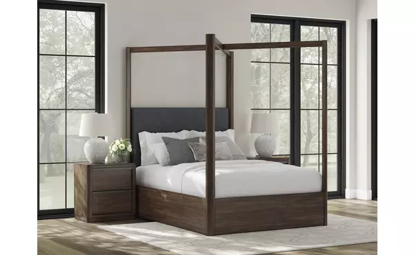 dilenno dark brown queen canopy by ashley