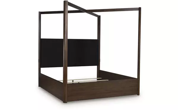 dilenno dark brown cal king canopy by ashley