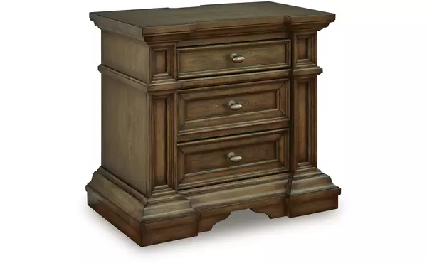frantanna brown three drawer night stand by ashley