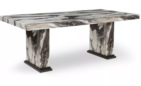 jeshina dark brown rect dining room table top by ashley