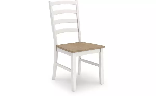 purlaney antique white/natural dining room side chair (2/cn) by ashley