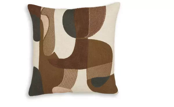 hallam sienna/carmel/charcoal pillow (4/cs) by ashley