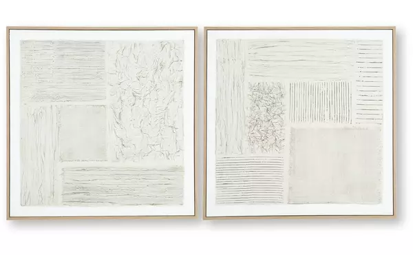 andorfield beige/black/white wall art set (2/cn) by ashley
