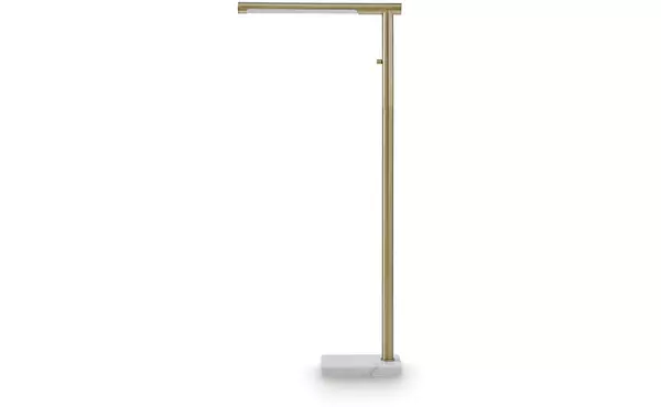 santiford gold finish/white metal floor lamp (1/cn) by ashley