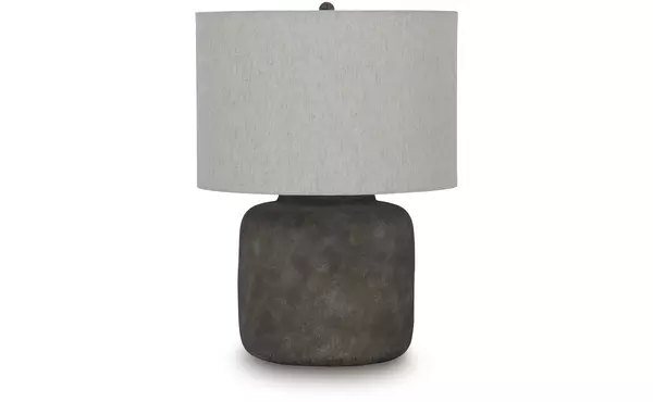 zandophen antique gray metal table lamp (1/cn) by ashley
