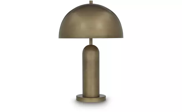 wendfield antique gold finish metal table lamp (1/cn) by ashley