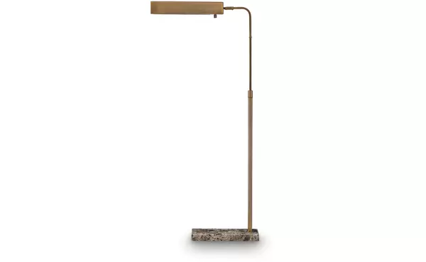 yafe bronze finish metal floor lamp (1/cn) by ashley