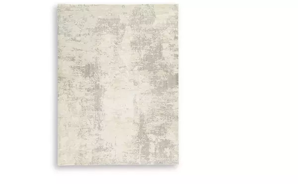 raif gray/white/cream large rug by ashley