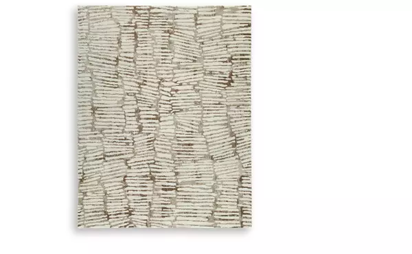 uduak cream/tan/rust large rug by ashley