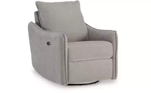 mcburg taupe swivel power recliner by ashley