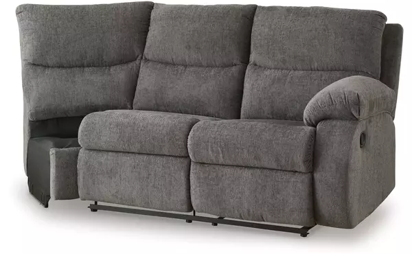 museum pewter raf reclining loveseat by ashley