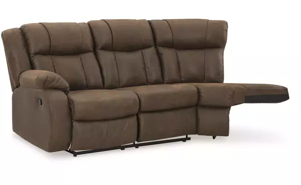 trail boys walnut laf reclining loveseat by ashley