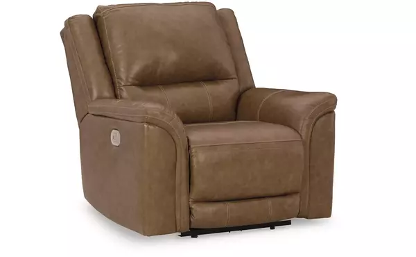 trasimeno caramel pwr recliner/adj headrest by ashley