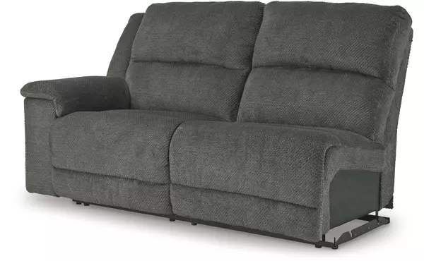 keensburg smoke laf rec power loveseat by ashley