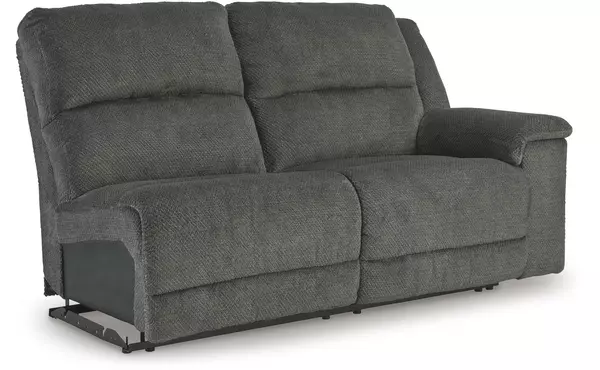 keensburg smoke raf rec power loveseat by ashley