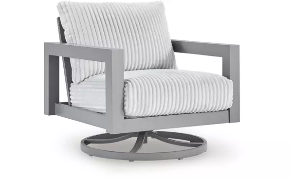 hurley park gray swivel chair w/cushion by ashley