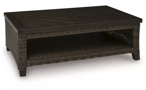 monterey point dark brown rectangular cocktail table by ashley