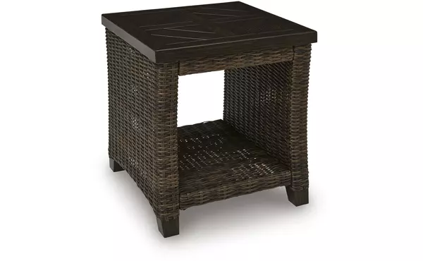 monterey point dark brown square end table by ashley