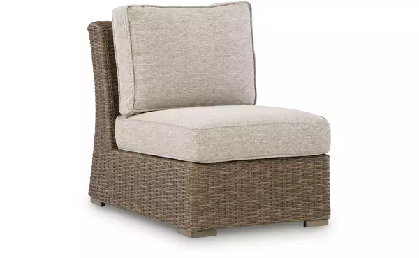 laguna heights beige armless chair w/cushion by ashley