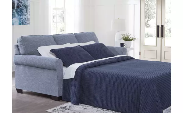 carissa manor denim queen sofa sleeper by ashley