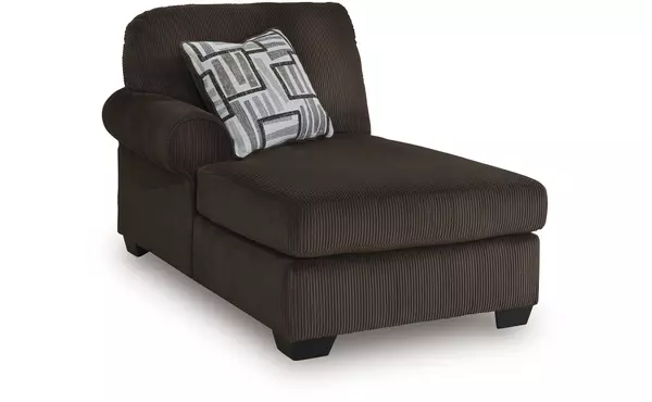kimlee chocolate laf corner chaise by ashley