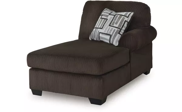 kimlee chocolate raf corner chaise by ashley
