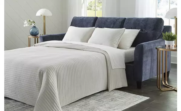 amity bay ink queen sofa chaise sleeper by ashley