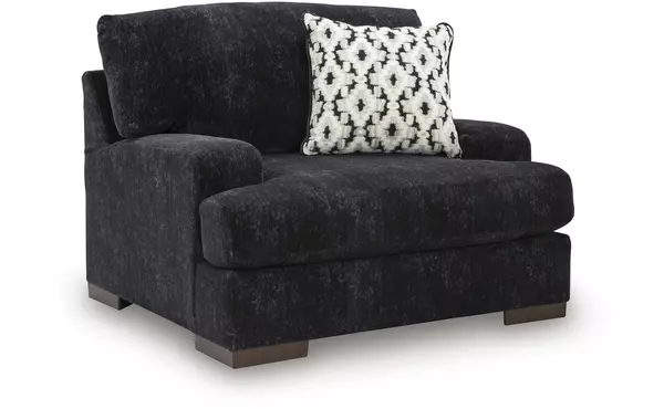 whitmore manor black pearl chair and a half by ashley