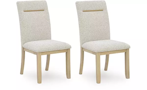 lasinger light brown dining uph side chair (2/cn) by ashley