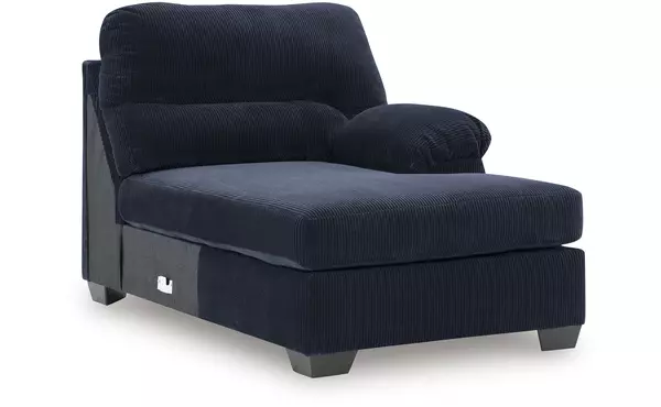 simplejoy navy raf corner chaise by ashley