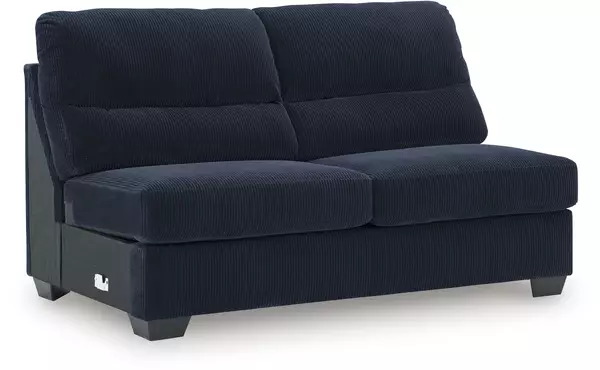 simplejoy navy armless loveseat by ashley