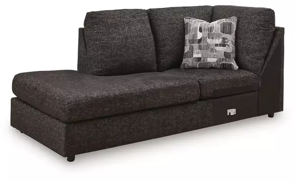 lentiz onyx laf corner chaise by ashley