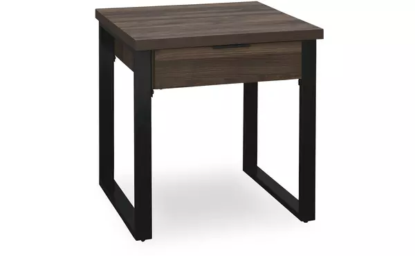 wickman falls dark brown square end table by ashley