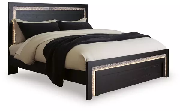 lit king panel footboard by ashley