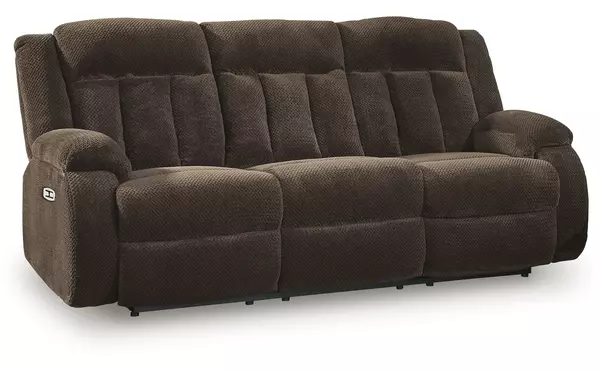 rec pwr sofa w/drop down table by ashley